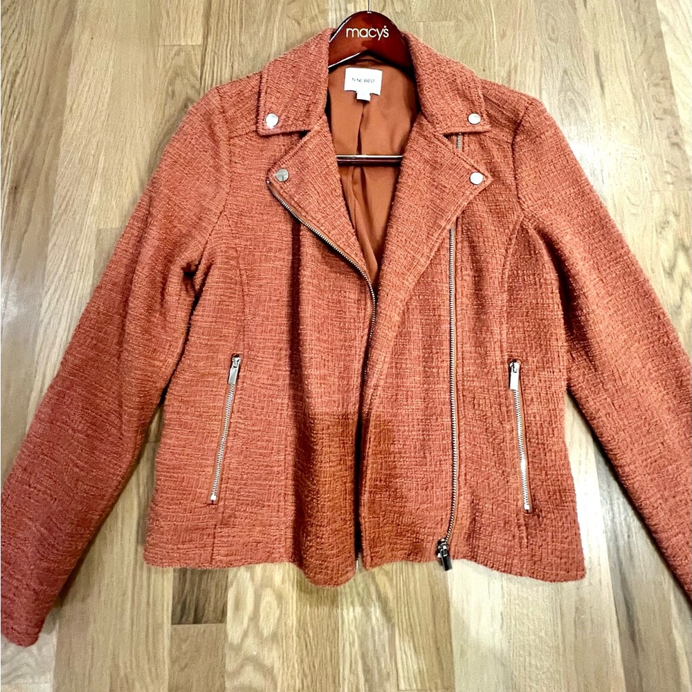 Nine West Tweed Moto Style Jacket